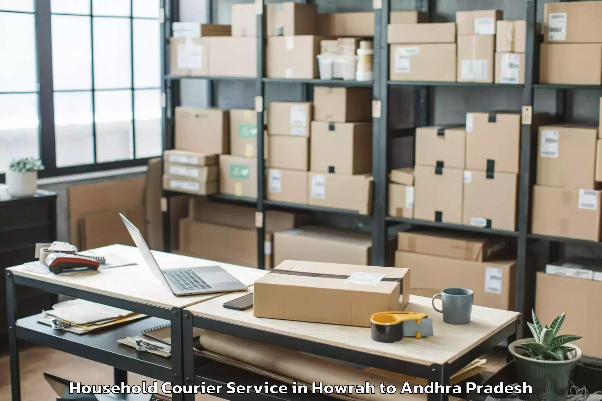 Book Howrah to Veligandla Household Courier